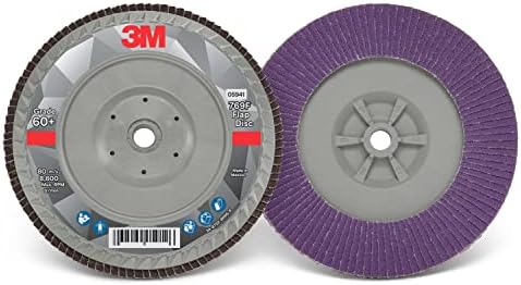 3M Flap Disc, 769F, 60+, T27 Quick Change, 7 in x 5/8 in-11