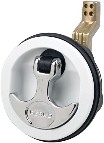 Perko 1092DP1WHT White T-Handle Surface Mount Latch - 3/4" - 2-3/8"