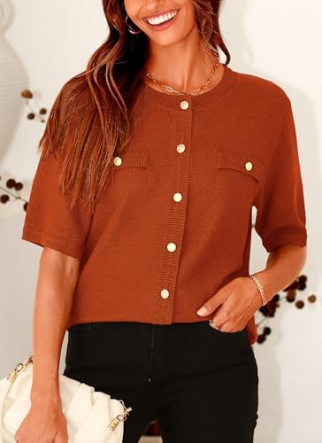 PRETTYGARDEN Women's Summer Casual Button Down Shirts