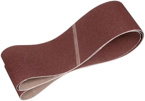 HARFINGTON 4 x 132 Inch Sanding Belts, 3 Pcs 60 Grit Aluminum Oxide Abrasive Belt Sander File Belt for Woodworking, Metal Polishing, Knife Sharpener
