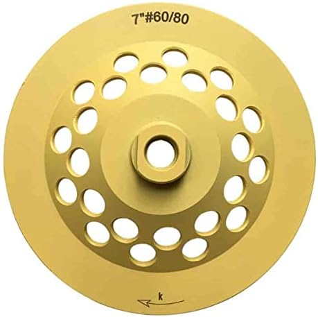 7" Grinding Wheels for Concrete, Granite, and Marble, #60/80 Grit