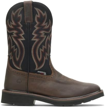 WOLVERINE Men's Rancher Waterproof Steeltoe Square Toe 10in Wellington Work Boot