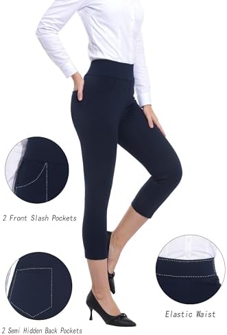 ZTN Womens Stretchy Dress Pants High Waist Work Casual