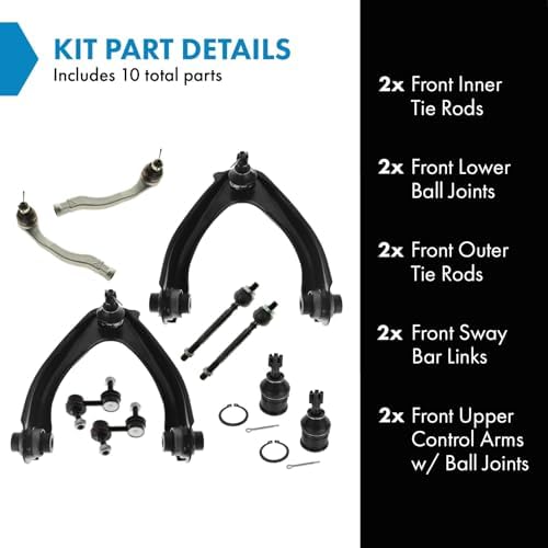 TRQ Front Steering & Suspension Kit Ball Joint Control Arm with Ball Joint