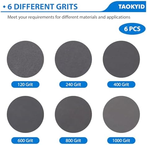 Taokyid 6 Pack 2 x 72 Inch Silicon Carbide Sanding Belts, 120, 240, 400, 600, 800, 1000 Assorted Grits 2x72 Inch Belt Sander Belts For Knife Sharpening and Metalworking, 2x72 Grinding Belt