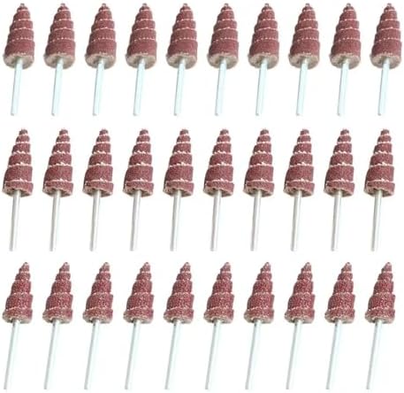 10mm/12mm Cone Shape Mounted Point Grinding Head Sandpaper Flap Sanding Wheel 80#-320# with 1/8" Shank Polishing Abrasive Tool(10pcs,80,12mm)