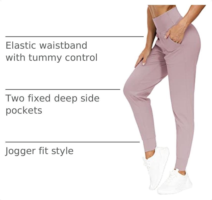 THE GYM PEOPLE Women's Workout Joggers Pants Lightweight Lounge Leggings