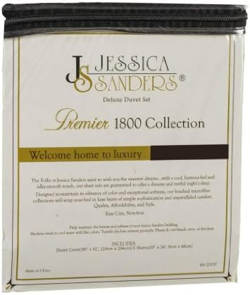 Jessica Sanders Premier 1800 Series 4pc Bed Sheet Set - King, Chocolate Brown, - Jessica Sanders Embroidery