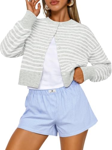 Trendy Queen Cropped Cardigan Sweaters for Women Fall Fashion Clothes 2026