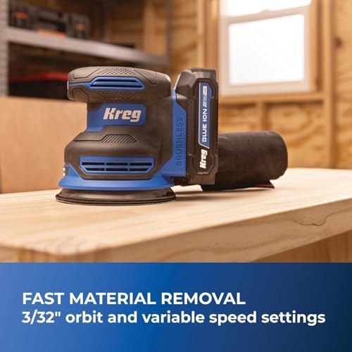 Kreg 20V Ionic Drive 5" Random Orbit Sander, KPTRS500A, 5", Bare Tool