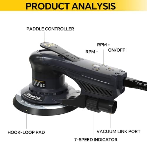 Electric 360W Random Orbital Sander with Dual 5" & 6" Pads Brushless Motor