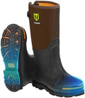 TIDEWE Rubber Work Boots for Men, Steel Toe & Shank, Waterproof Anti Slip