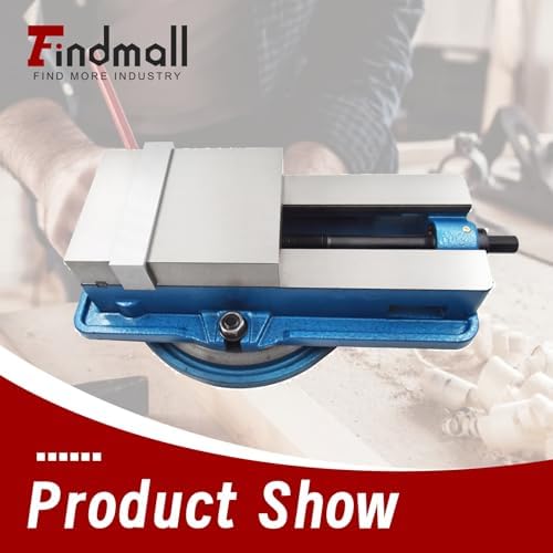 findmall 6 x 7-1/2" Accuracy Mill Vise Lengthen W/Swivel Base for Milling Shaping and Drilling Machines