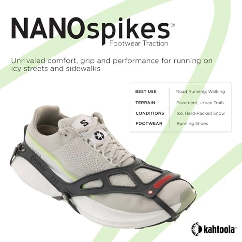 Kahtoola NANOspikes Footwear Traction for Icy Winter Road Running & Walking