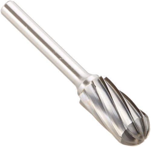 Drill America SC-5NF Carbide Burr/Rotary File Cylindrical Radius End None-Ferrous for Aluminum 1/2" Dia. x 1" Cut Length with 1/4" Shank and 2-3/4" Overall Length, DUL Series