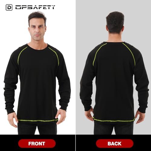 FR Shirts for Men, 6oz Hi Vis Flame Resistant Welding Shirt
