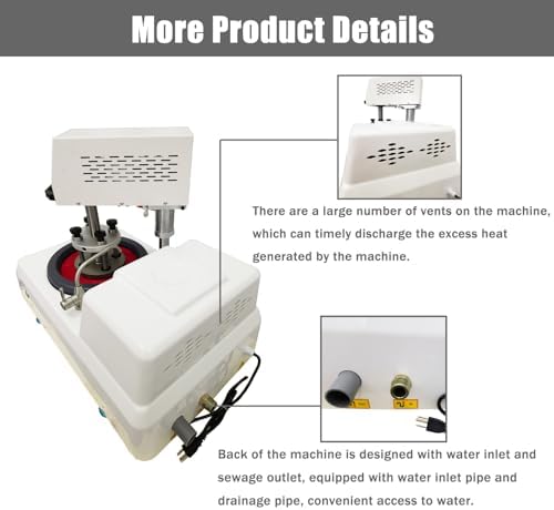 Grinding and Polishing Machine Automatic Metallographic Sample Grinder Polisher with Single Disc Table Type 9.8" Grinding Disc Diameter 50-1000r/min 110V 900W Single Phase