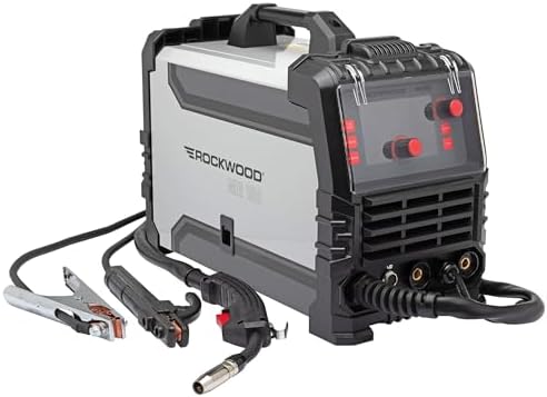 Rockwood MIG 160 Multi-Process Flux Core MIG and Stick Welder Welding Machine | 110V/220V Dual Voltage Advance Inverter Technology | TIG MIG Weld Ready | User-Friendly Digital Controls
