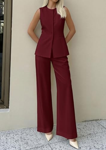 PRETTYGARDEN Women's 2 Piece Sets Business Casual Outfits