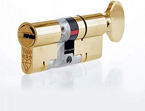 Yale B-YS3-4555B Anti-Snap 3 Star Euro Double Cylinder, High Security, 45:55 (95mm), Brass Finish