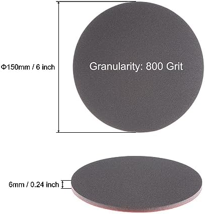 uxcell 30pcs 800 Grit Sanding Sponge 6" Hook and Loop Sponge Sanding Disc