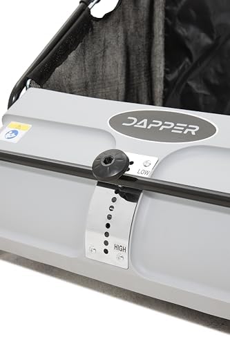 Dapper Supply 26-Inch Push Lawn Sweeper, Grass, Lawn and Leaf Cleanup Collector with Large 7 cu. ft. Hopper Bag, and Dual Spinning Brushes, Grey