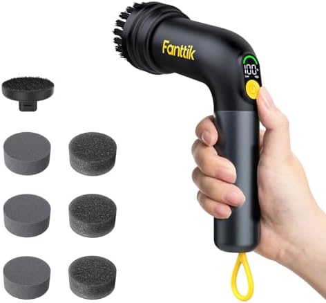 Fanttik G9 Handy Cordless Electric Spin Scrubber & 7 Pcs Replacement Pads for Fanttik G9 Handy Electric Spin Scrubber