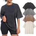 Womens Vintage Oversized T Shirts Acid Washed Baggy Cotton Tee Workout Gym Shirts Boyfriend Short Sleeve Tops