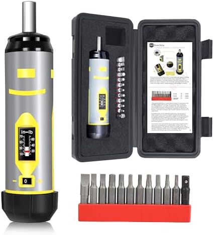 Torque Screwdriver Wrench Set 10-70 Inch Pounds for Professional Maintenance, Firearms Accurizing Gunsmithing, Scope Mounting, Tools with 1/4" Adapter