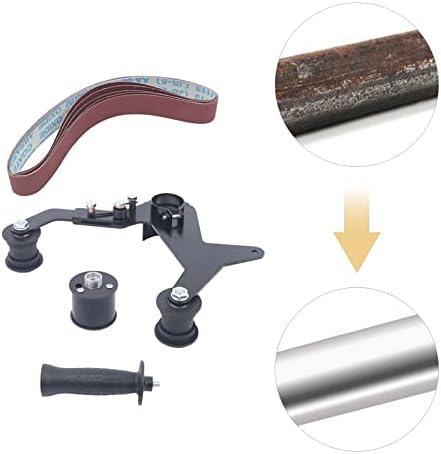 Sanding Machine Belt Sanding Machine Portable Handle Pipe Polisher Grinder Polishing Sanding Machine for Grinding Stainless Steel Pipe, Wood Pipe, Aluminum Pipe, Copper Pipe, Titanium Pipe