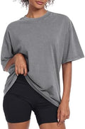 Womens Vintage Oversized T Shirts Acid Washed Baggy Cotton Tee Workout Gym Shirts Boyfriend Short Sleeve Tops