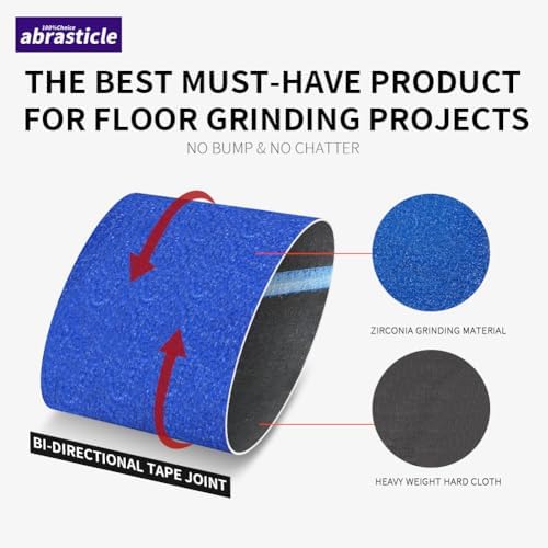 8 Packs 8 x 19 inch 16 Grit Blue Zirconia Cloth Floor Sanding Belts Ideal for sanding commercial and residential flooring