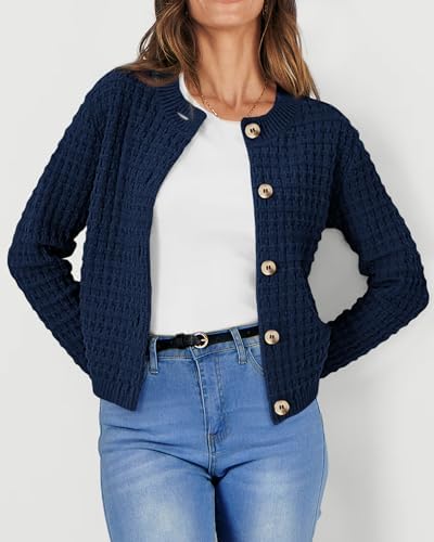 PRETTYGARDEN Women's Fall Lightweight Cardigan Sweaters