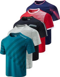 Liberty Imports 5 Pack Men's Active Quick Dry Crew Neck T Shirts