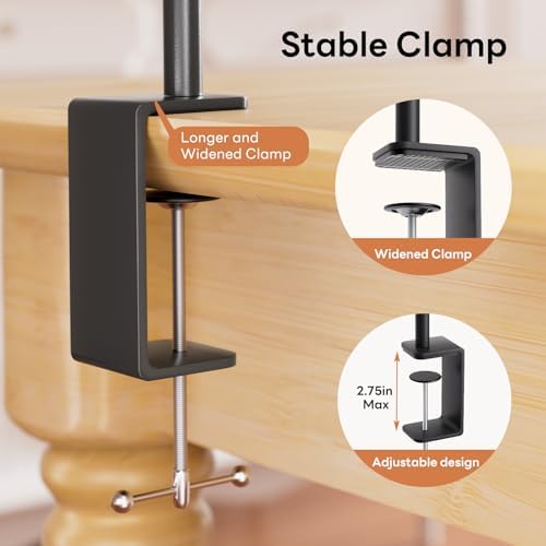 XLHOMO Over The Table Rod Stand with Clamps, Adjustable 32''-79'' Tall 32"-131" Length, Black Table Arch Stand Metal Balloon Frame Hanging Rod for Weddings Birthdays Party Garden Arbors Decoration