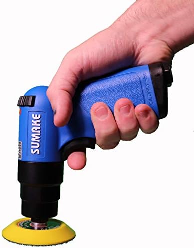 3 inch Mini Pistol Grip Air Polisher and Sander, Pistol Grip, 2100 RPM, Composite Housing, (Sumake ST-C121)