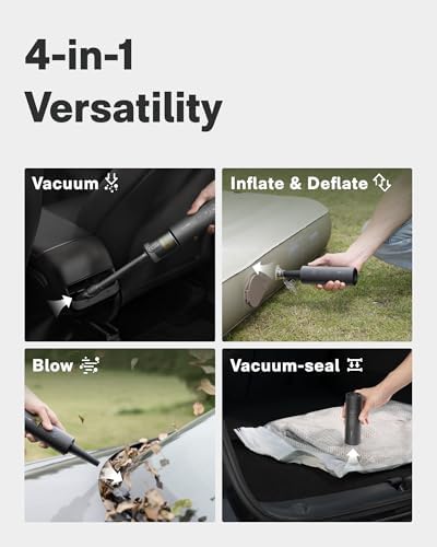 HOTO AutoCare Air Duster & Vacuum with Wand™ Cordless Spin Scrubber
