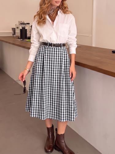 Casly Lamiit A-Line Midi Skirts for Women Business Skirt