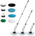 Electric Spin Scrubber With Adjustable Extension Arm, 2 Adjustable Speeds & 8 Replaceable Brush Heads For Bathroom Shower Bathtub Glass Car
