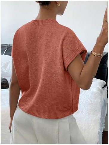 SOLY HUX Women's Short Sleeve Business Casual Sweater
