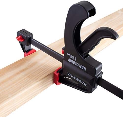 POWERTEC 71597 36 Inch Bar Clamps with Spreader, Trigger Clamps for Woodworking, One-Handed Carpenter Quick Clamp Sets for Gluing, Wood Clamps for Woodworking Tools, 2 pack