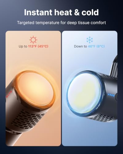RENPHO Active Mini Thermacool Massage Gun with Heat and Cold, Thumb Loop