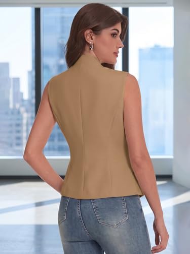 Mina Self Women's Sleeveless Sweater Vest,Knit Stretchy Dressy Casual Top