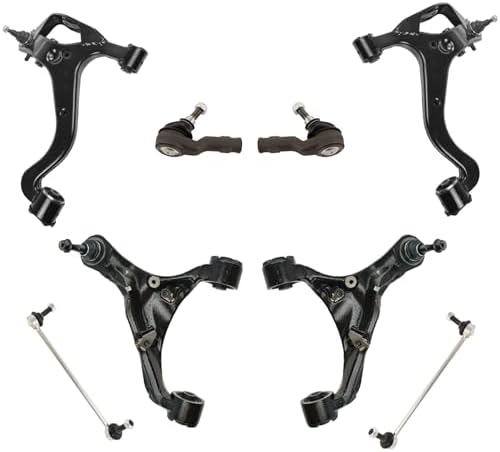TRQ Front Steering & Suspension Kit Control Arm with Ball Joint Sway Bar