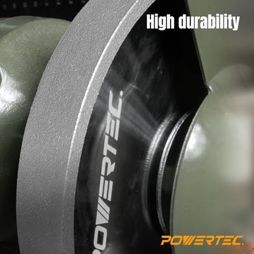 POWERTEC CBN Grinding Wheel 8 Inch 320 Grit, Bench Grinder Wheel for Sharpening HSS Tools, Lathe Tools & Chisel Set, 8" x 1" Wide, 5/8" Arbor Bench Grinder Wheels for Bench Grinder, 1 PK (15701)