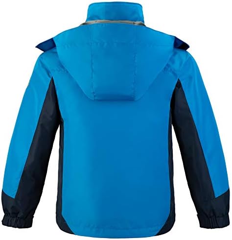 wantdo Boys' 3-in-1 Ski Jacket Fleece-Lined Winter Coat Hooded Raincoat