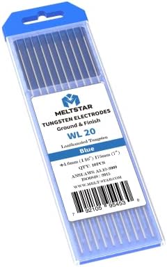 TIG Welding Tungsten Electrodes 2% Lanthanated Tungsten 1/16” x 7” (Bule, WL20) 10-Pack