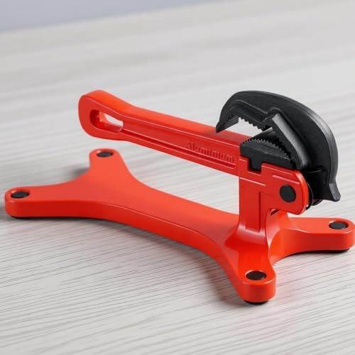 Generic Yoke Pipe Vise Heavy-Duty Portable Pipe Holding Vise Non-Skid Rubber Feet Clamping Device for Plumbers