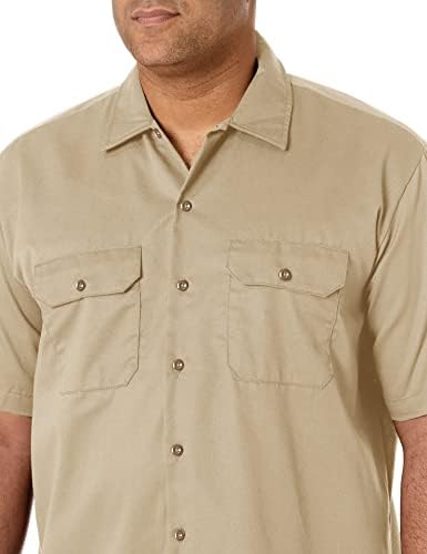 Dickies Men’s Short Sleeve Work Shirt – Durable Twill Button Down Shirts for Men, Lightweight Uniform for Daily Wear