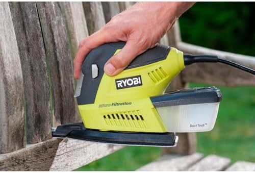Ryobi RMS180-S Palm Sander 180W Delta 1/3 Sheet Extension 12000 rpm